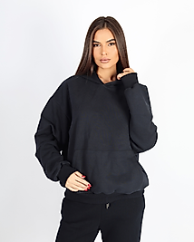 Siyah Sweatshirt | Kadınlar İçin Özel Kalıp | YT MODA