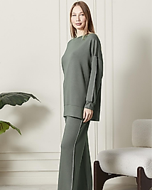 Sağ Taraf Çizgili Kadın Tunik Takımı | YT MODA