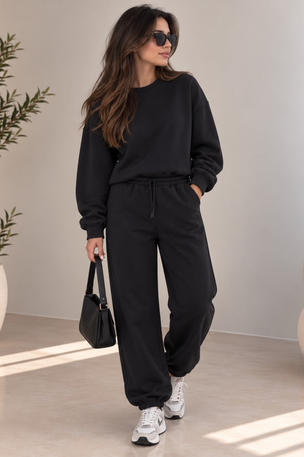 Kışlık Unisex Şardonlu Paça Lastikli Eşofman Altı